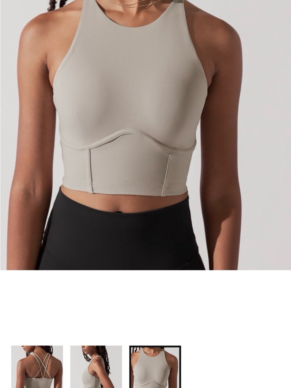 Cleo Corset Crop Bralette - Taupe